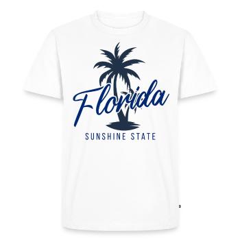 Florida Sunshine State Flat Design - Men's Premium Organic T-Shirt - white - Front - Nico (187cm)