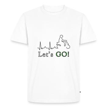 ALLONS-Y - T-shirt Premium bio Homme - blanc - Devant - Nico (187cm)