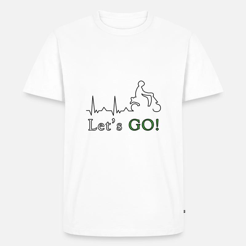 LETS GO - Männer Premium Bio T-Shirt - Weiß