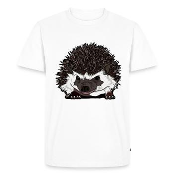 cadeau drôle de visage de hérisson pour les amis de hérisson - T-shirt Premium bio Homme - blanc - Devant - Nico (187cm)
