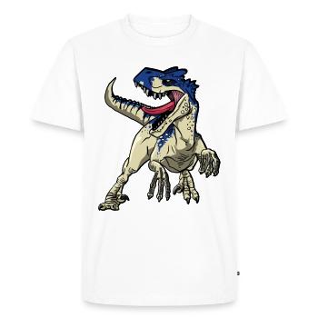 dangereux raptor t-rex dinosaure cadeau - T-shirt Premium bio Homme - blanc - Devant - Nico (187cm)