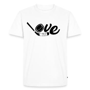 Hockey sur glace joueur de hockey sur glace hockey sur glace - T-shirt Premium bio Homme - blanc - Devant - Nico (187cm)