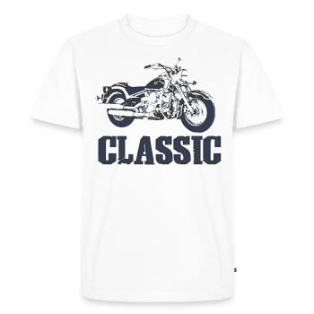 Conception de moto "classique" - T-shirt Premium bio Homme - blanc - Devant - Nico (187cm)