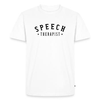 Speech therapist pronunciation speech therapist speech therapy therapist - Men's Premium Organic T-Shirt - white - Front - Nico (187cm)