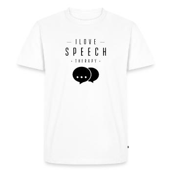 I love speech therapy speech therapist speech therapist pronunciation - Men's Premium Organic T-Shirt - white - Front - Nico (187cm)