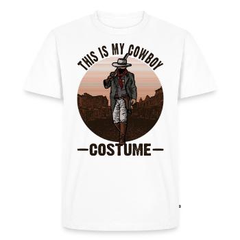 CECI EST MON COSTUME DE COWBOY - MON COSTUME DE COWBOY - T-shirt Premium bio Homme - blanc - Devant - Nico (187cm)