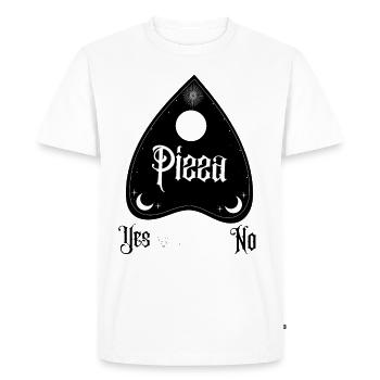 Pizza Ouija Yes No Ouijaboard Witchcraft gothic - Men's Premium Organic T-Shirt - white - Front - Nico (187cm)