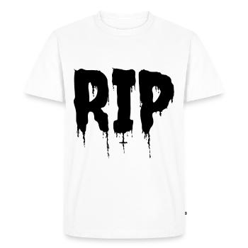 Rip Rest in Peace pastelgoth goth emo gothic metal - Men's Premium Organic T-Shirt - white - Front - Nico (187cm)