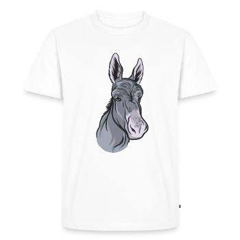 ass - Men's Premium Organic T-Shirt - white - Front - Nico (187cm)