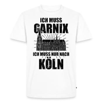 Kölner Dom Köln Karneval Jeck Kölle Alaaf Geschenk - Männer Premium Bio T-Shirt - Weiß - Vorne - Nico (187cm)