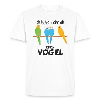 witziges Vogel Wellensittich Geschenk - Männer Premium Bio T-Shirt - Weiß - Vorne - Nico (187cm)
