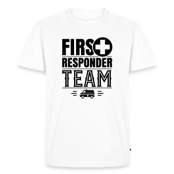 First responder team emergency first responder help - Men's Premium Organic T-Shirt - white - Front - Nico (187cm)