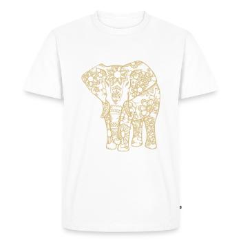 l'éléphant - T-shirt Premium bio Homme - blanc - Devant - Nico (187cm)