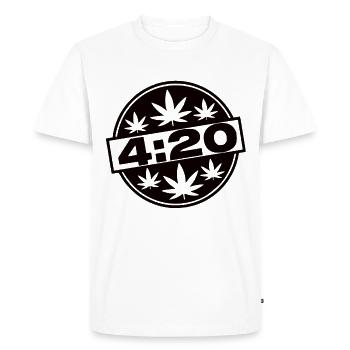Stoner fille 420 - T-shirt Premium bio Homme - blanc - Devant - Nico (187cm)