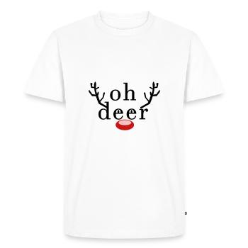 MON DIEU - T-shirt Premium bio Homme - blanc - Devant - Nico (187cm)