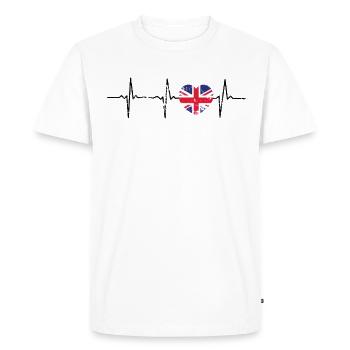 Herzschlag royaume-uni Royaume-Uni Cadeau - T-shirt Premium bio Homme - blanc - Devant - Nico (187cm)