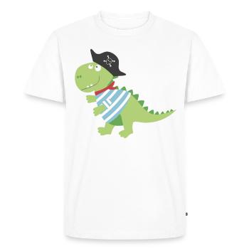 Dino Pirat costume de pirate costume Halloween Carnaval garçon - T-shirt Premium bio Homme - blanc - Devant - Nico (187cm)