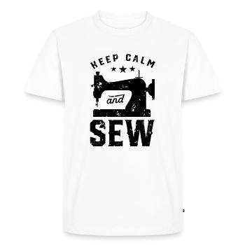 Sewing seamstress tailor seamstress tailoring - Men's Premium Organic T-Shirt - white - Front - Nico (187cm)