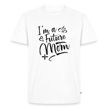 je suis une future maman maman bébé maman - T-shirt Premium bio Homme - blanc - Devant - Nico (187cm)