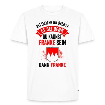 Franke Fränkisch Oberfranken Unterfranken Lustig - Men's Premium Organic T-Shirt - white - Front - Nico (187cm)
