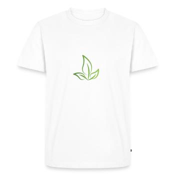 alimenté par des plantes - T-shirt Premium bio Homme - blanc - Devant - Nico (187cm)
