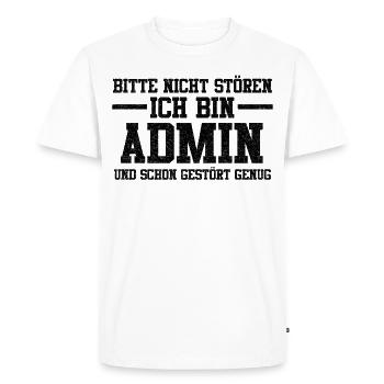 Admin Entwickler Informatik Lustige Sprüche - Männer Premium Bio T-Shirt - Weiß - Vorne - Nico (187cm)