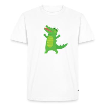 crocodiles can't fly - Men's Premium Organic T-Shirt - white - Front - Nico (187cm)
