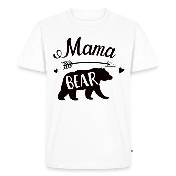 Mama Bear - Men's Premium Organic T-Shirt - white - Front - Nico (187cm)