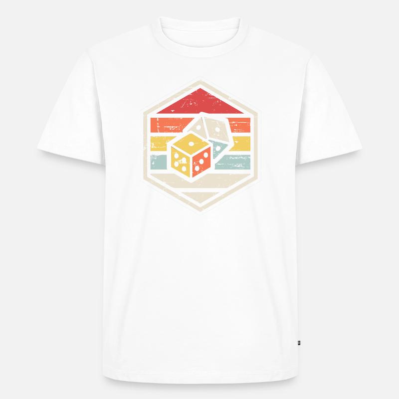 Retro Abzeichen Würfel - Männer Premium Bio T-Shirt - undefined