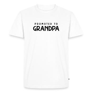 Promu grand-père Futur grand-père Grand-père Grand-père - T-shirt Premium bio Homme - blanc - Devant - Nico (187cm)