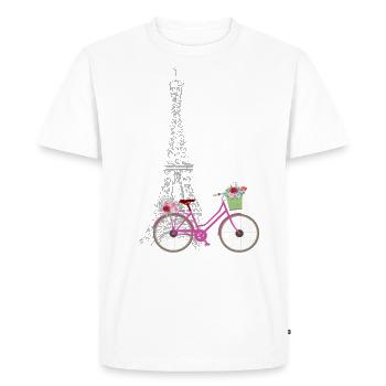Paris Eiffel Tower France - Men's Premium Organic T-Shirt - white - Front - Nico (187cm)