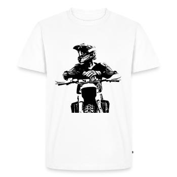 Motocross design / gift idea - Men's Premium Organic T-Shirt - white - Front - Nico (187cm)
