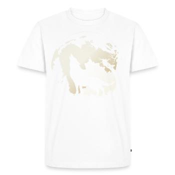 Loup au clair de lune - T-shirt Premium bio Homme - blanc - Devant - Nico (187cm)