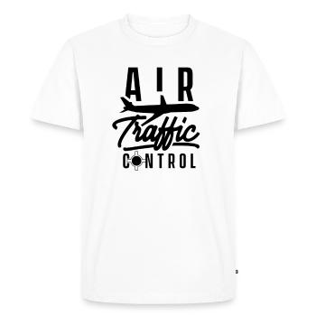 Contrôleur aérien Job Contrôleur aérien Contrôle aérien Contrôleur aérien Contrôleur aérien - T-shirt Premium bio Homme - blanc - Devant - Nico (187cm)