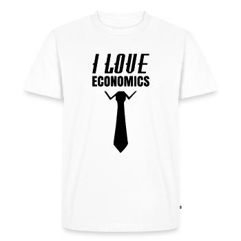 I love economics economist economics economist - Men's Premium Organic T-Shirt - white - Front - Nico (187cm)