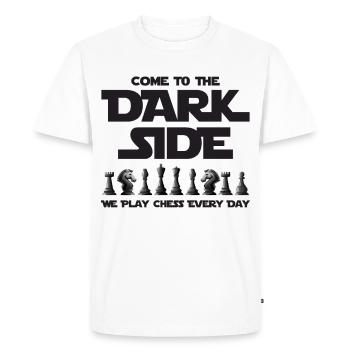 Échec et mat du joueur d'échecs Dark Side - T-shirt Premium bio Homme - blanc - Devant - Nico (187cm)