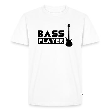 Bass player bass guitar bass musician bass player - Men's Premium Organic T-Shirt - white - Front - Nico (187cm)