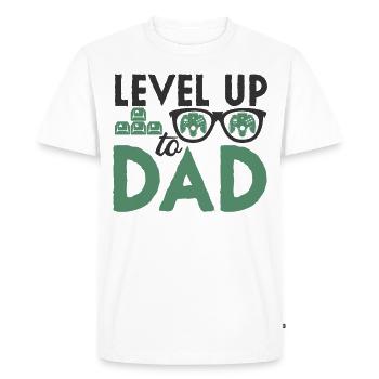 Passez au niveau Gamer Dad - T-shirt Premium bio Homme - blanc - Devant - Nico (187cm)