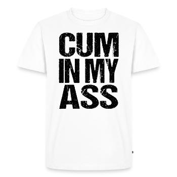 Sex Spruch Anal Porno Swinger - Männer Premium Bio T-Shirt - Weiß - Vorne - Nico (187cm)