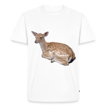 Fawn Roe Doe Cerf Renne - T-shirt Premium bio Homme - blanc - Devant - Nico (187cm)