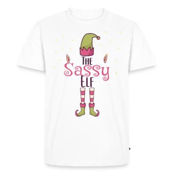 Insolente elfe costume d’elfe famille d’elfes cadeau - T-shirt Premium bio Homme - blanc - Devant - Nico (187cm)