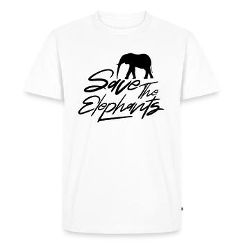 Save the Elephants Elephant Rescue Bien-être animal - T-shirt Premium bio Homme - blanc - Devant - Nico (187cm)