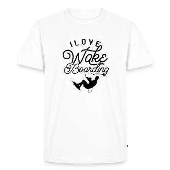 Wakeboard Wakeboarder Wakeboard Wakeboard - T-shirt Premium bio Homme - blanc - Devant - Nico (187cm)