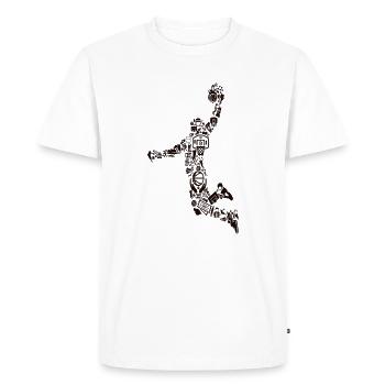 Basketball basketball player abstract popart style - Men's Premium Organic T-Shirt - white - Front - Nico (187cm)