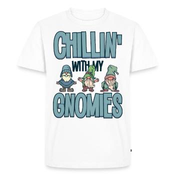 Chillin 'avec mes jardiniers nains jardiniers nains - T-shirt Premium bio Homme - blanc - Devant - Nico (187cm)