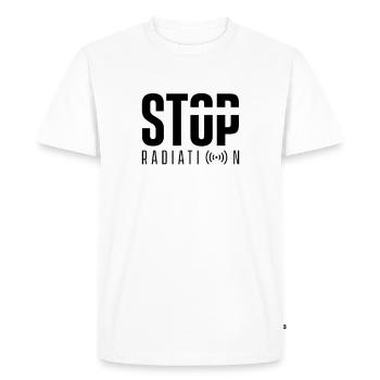 Stop radiation. Emits rays - Men's Premium Organic T-Shirt - white - Front - Nico (187cm)