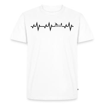 Carpenter carpenter planer heartbeat wood craft - Men's Premium Organic T-Shirt - white - Front - Nico (187cm)