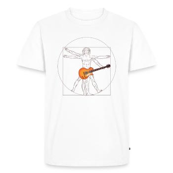 Da Vinci the Guitarist - Men's Premium Organic T-Shirt - white - Front - Nico (187cm)