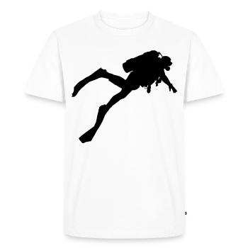 Divers Diving Deep Sea Divers Dive Apnea - Men's Premium Organic T-Shirt - white - Front - Nico (187cm)