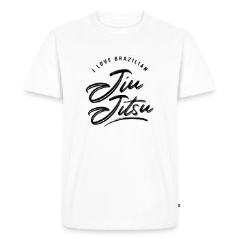 J'adore le Jiu Jitsu Brésilien Jiujitsu Coach BJJ - T-shirt Premium bio Homme - blanc - Devant - Nico (187cm)